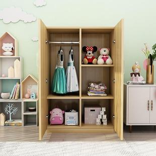 实开木质矮柜1886儿童型小孩小简易组装 衣橱简约现衣代经 2门板式