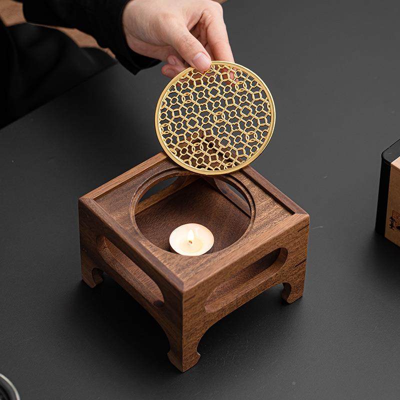胡热HTM087桃木温四方茶器炉蜡烛加花暖茶炉家茶烤茶炉用中式中国,餐饮具,茶壶,淘宝优惠券,粉丝福利购,淘宝优惠卷