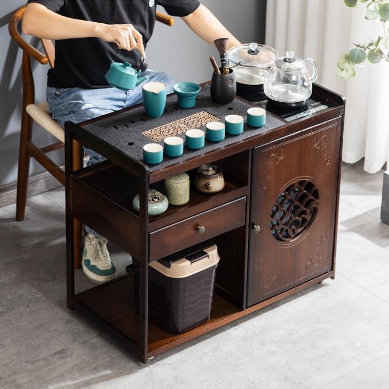 可移动茶桌茶家用台茶台烧小水壶一体ukhu式实木茶功茶夫小茶几车