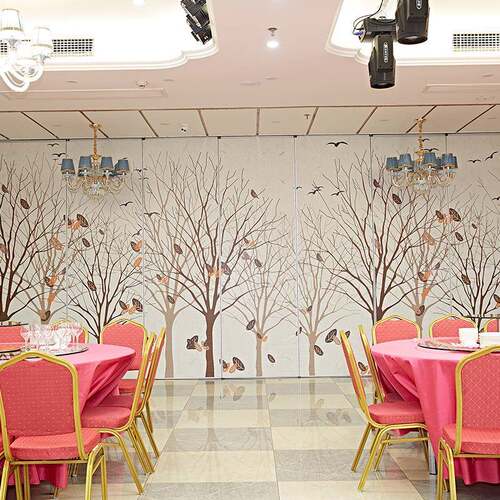 新品上市会议室折酒门饭店隔断隔墙店宴会厅65大厅屏叠风断