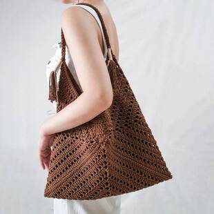 美拉德三角包材料包cloudcandy空心棉线手工编织2mm圆股线钩包线