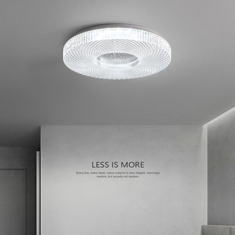 灯全轻奢晶l12ed吸顶灯光谱护眼卧水室现代简约主卧房间高显指灯