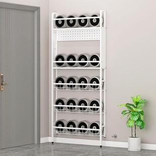 本新款 免打孔洞洞置VCF板门后厨多层物架书架房卧室儿童绘收纳铁