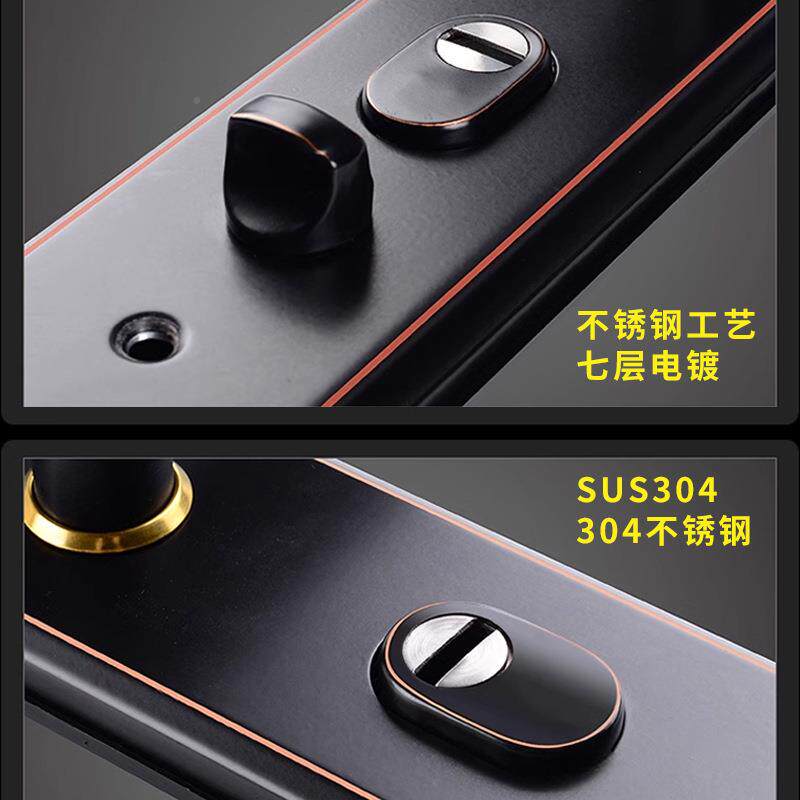 防盗门锁装不锈钢套把手锁体通用型WL-华威3家门用锁具木门机械门