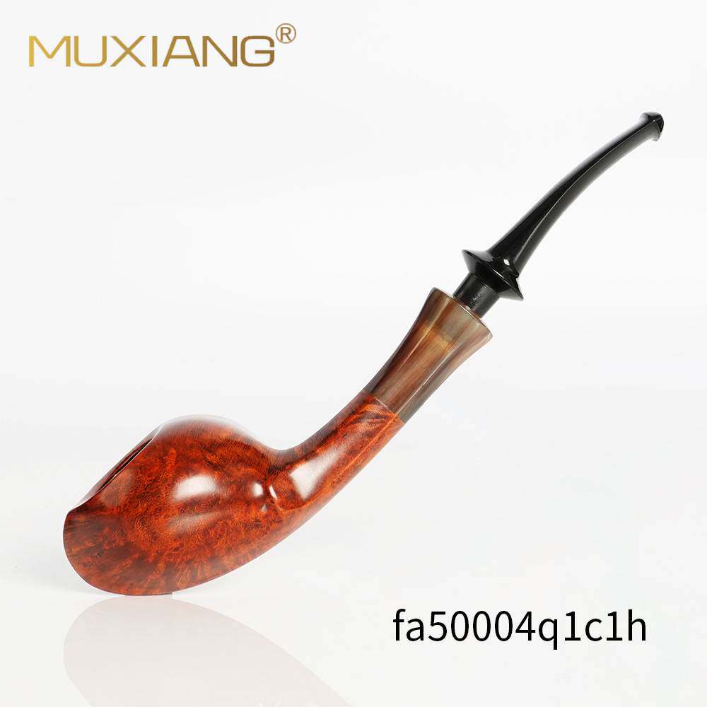 木香自由式手工实木烟斗带装饰环硫化橡胶坎伯兰烟石楠木烟斗代发