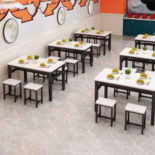 BMCZ255W 桌餐商用快餐桌椅出租房用长方形餐馆烧烤早小吃店子食