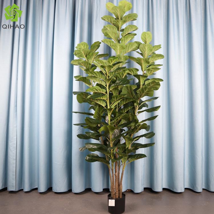 大型仿真绿植榕琴叶橡树摆件装饰室内园造景树琴叶林QH-53098榕仿