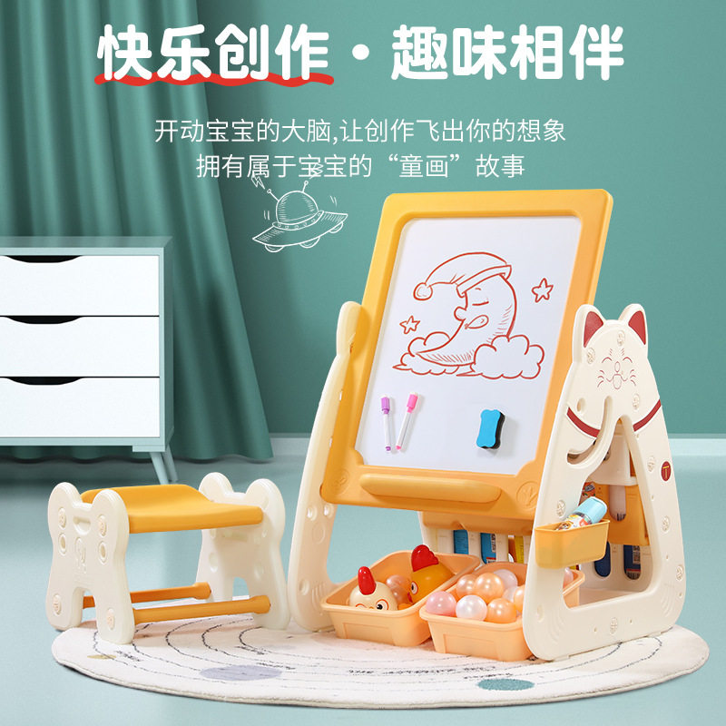 儿童书架绘本架家用小书架落地置物架幼儿园画板绘本架子宝宝书架