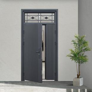 户带门气窗门入庭院别墅门子母门双开进户门指纹锁智32大能智能锁