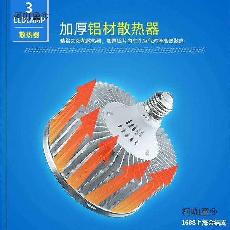 ed工矿灯厂房吊灯FAC亮厂房灯e27灯泡罩照灯明均匀1l00w。飞带麦