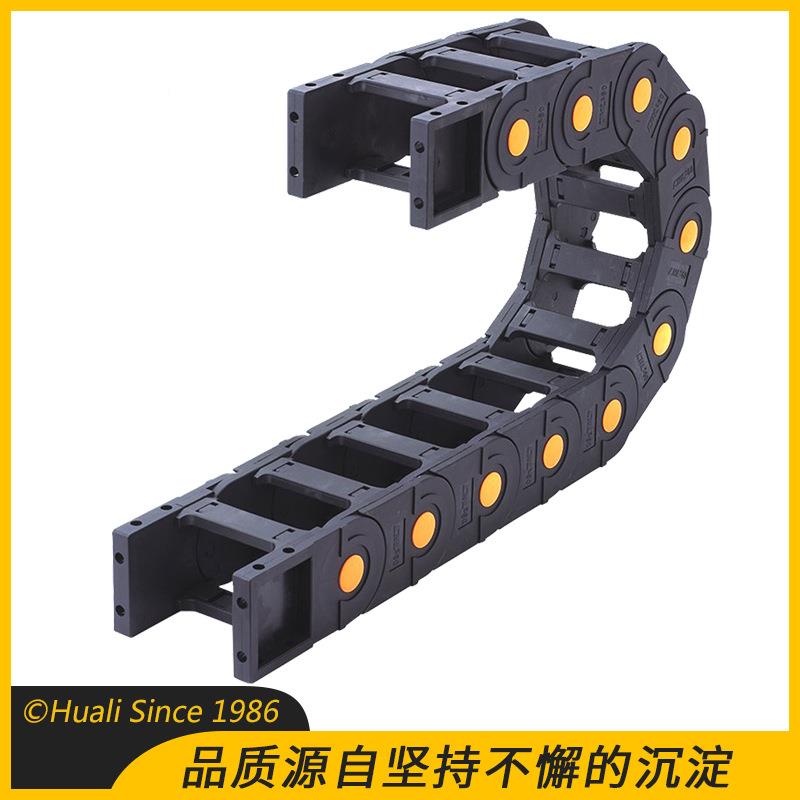 60强系（60×10列程拖链黄点加桥工式重型塑料尼龙线坦克拖链槽机
