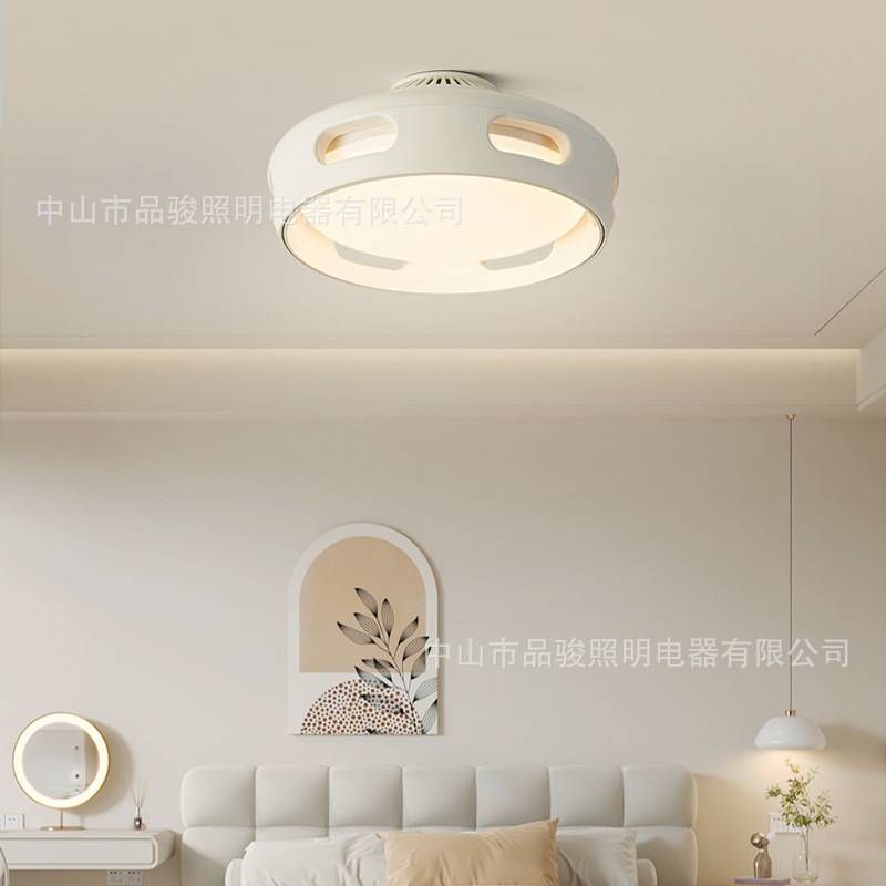 全光谱无叶风扇灯餐厅风扇灯智能家用书房卧室吊扇灯吸顶灯具跨境