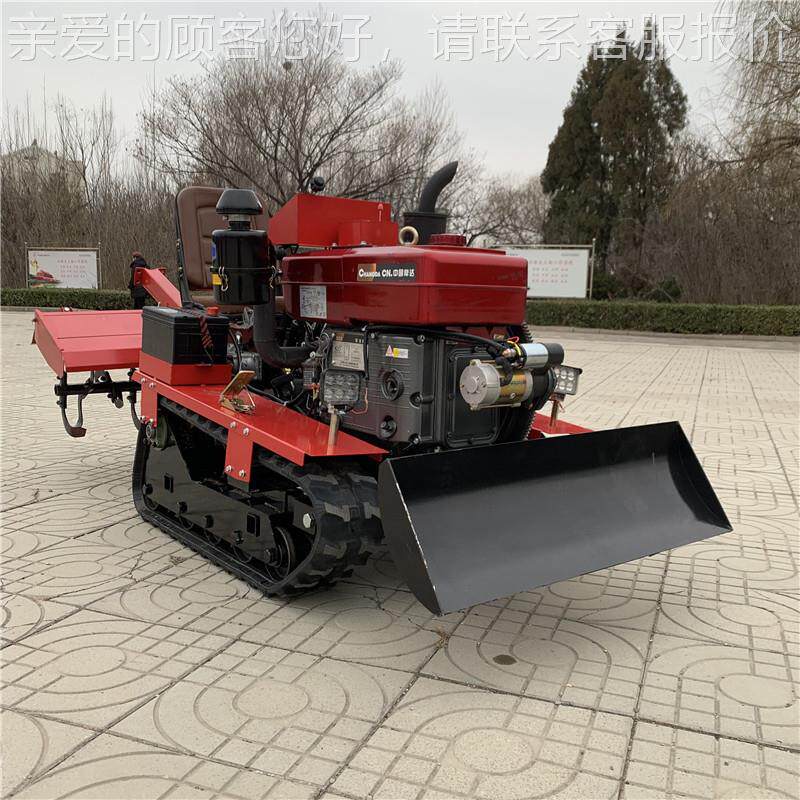 柴地油水两PRW用履带耕机25马力旋田园管理机 家用起隆翻旱土犁机