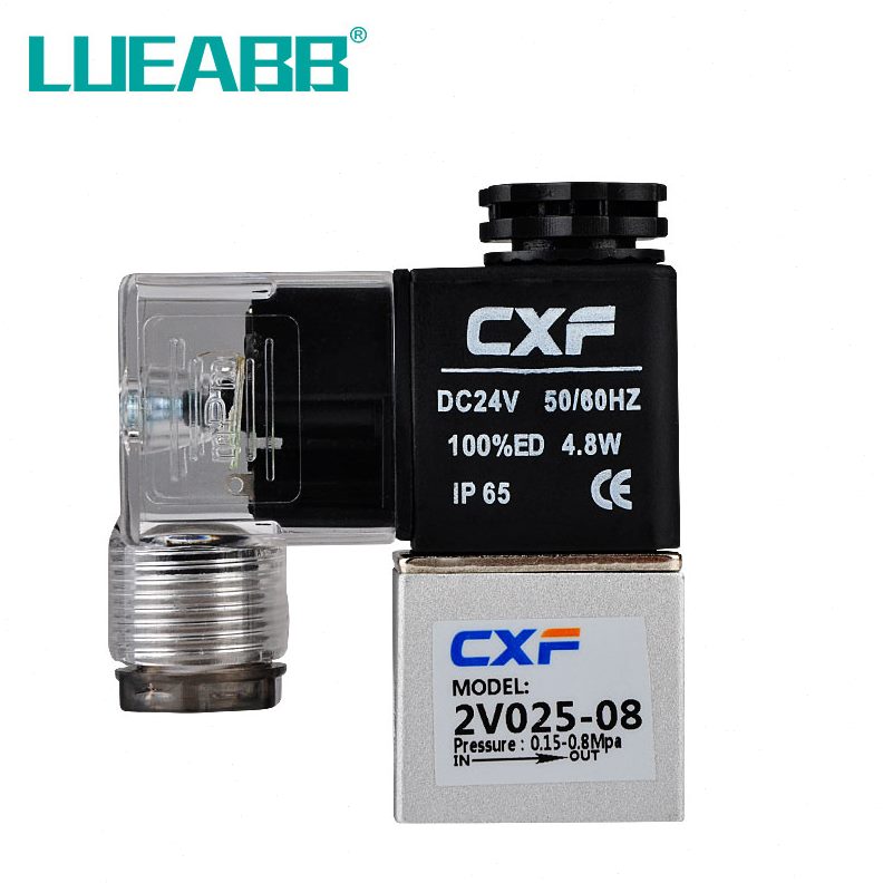 二亚德客位阀磁012v2常闭82电阀换向二v孔v2型425-电磁阀V通0220