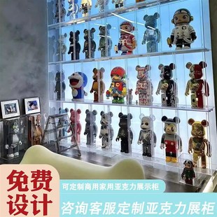 亚克力透明鞋包展示架带灯服装柜多层酒柜商用陈列收纳渐变色定制