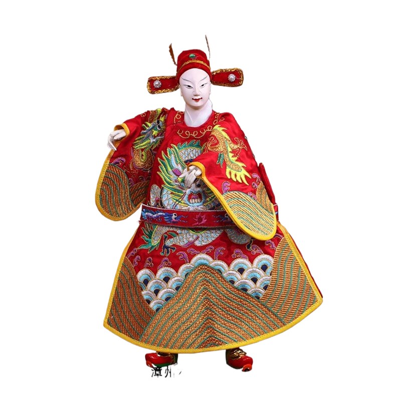 状元新郎驸马爷漳州布袋木偶精品收藏摆件国粹礼品表演训练掌中戏
