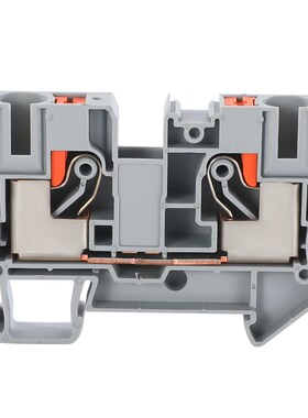 PT10接线端子10MM平方直通型导轨插拔直插式连接免工具弹簧端子排