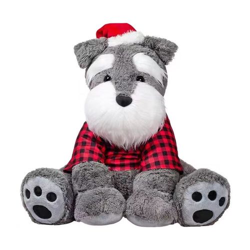 山姆雪纳瑞狗狗公仔圣诞大号毛绒玩具大娃娃女生睡觉抱枕礼物玩偶