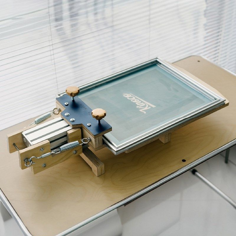 蘑菇空间X印物所小型丝印机实木手工丝网印台铝框网版定制DIY套装