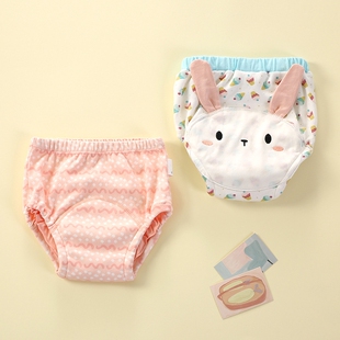 日单宝宝尿布兜六层婴儿戒尿布湿隔尿裤 纯K棉纱布儿童如厕训练内