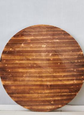 木加厚大圆桌圆SCR面饭店家用杉木实餐桌形2折叠桌腿0人酒店圆桌