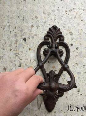 欧式复古怀旧门敲门扣做旧铸铁铁ycJ357Ee艺大装饰别墅家庭工居院