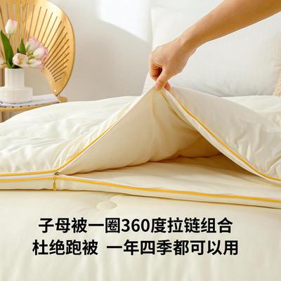 华蚕丝被00桑蚕丝子款母被二合一1拉链春秋被加厚暖WNU冬被芯四季
