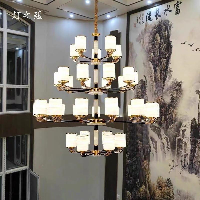 灯新厅TRY-D031中式全国铜吊客灯中风简约现代主卧室餐厅灯别墅大