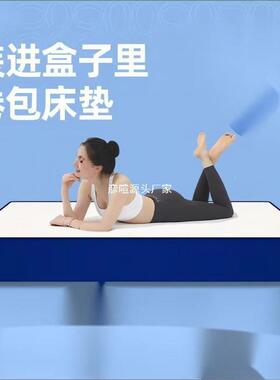 蓝色忆棉子卷包高箱床垫用席梦思家盒压缩床OCO垫记软硬20CM超厚