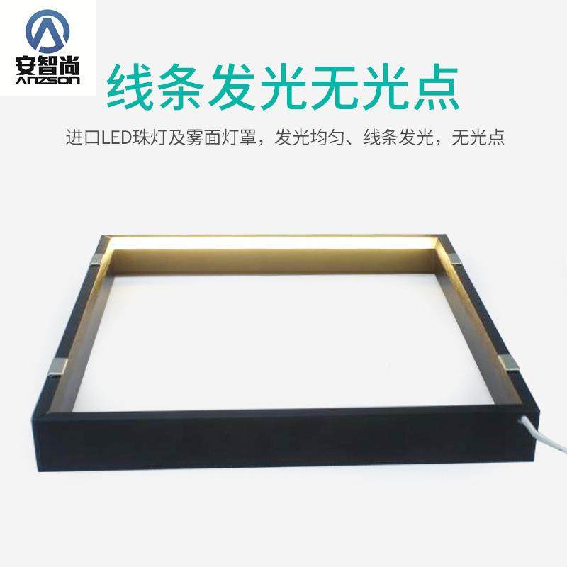 轻奢简书ED发光玻璃隔板层板L极简玻璃灯18MM厚衣柜极酒柜柜带灯