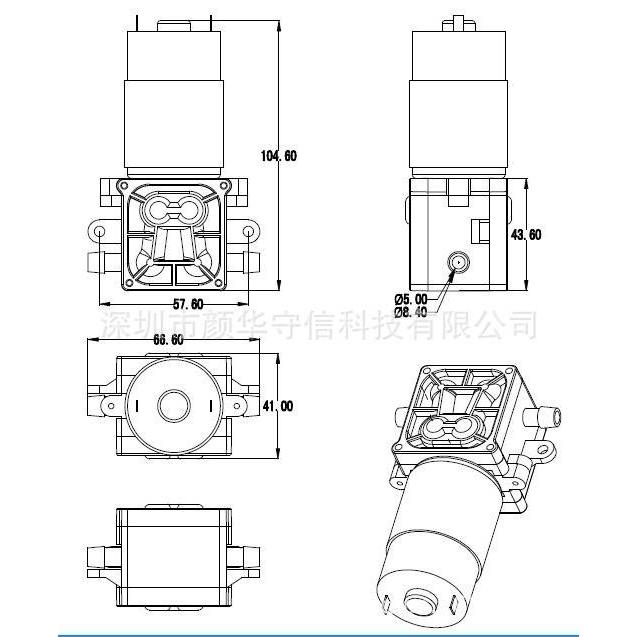直流抽水泵微型抽水泵微型抽水泵静音水泵SS512-15B-2800