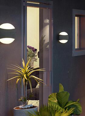 ld8773壁防水户外亚克力圆形日食性灯个创灯意e花园阳台门口外墙