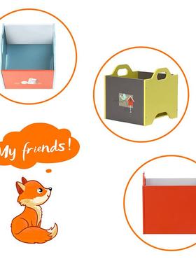 新款实宝宝书儿童具置物架多架层收58374纳柜大容量木玩收纳盒储物柜