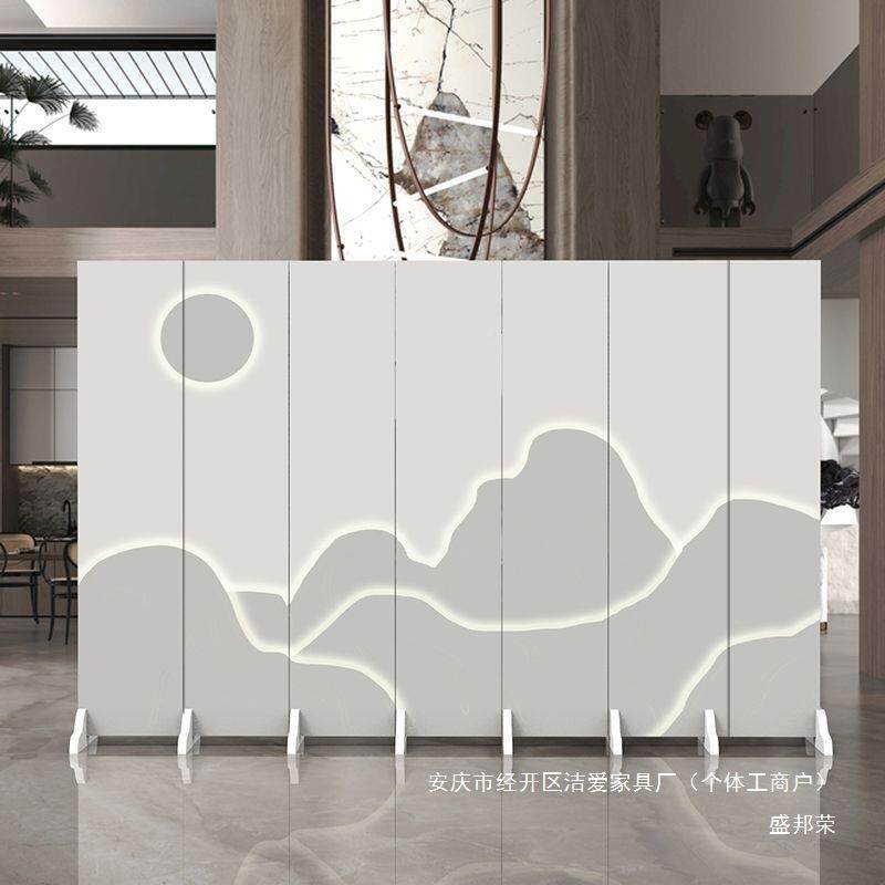 移动遮挡折屏障中式折叠包间双面饭屏隔风断办墙简易公室店SMU会