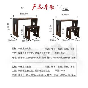 「古古木琴桌凳整体烧桐木整体仿琴桌共鸣实茶桌国古筝桌学书法桌