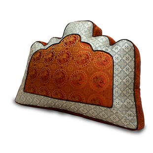 中式宫廷元宝靠垫手工祥云莲花靠包罗汉床扇形大抱枕沙发靠背靠山