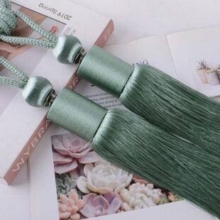 吊绑带简约现代流苏吊坠绑窗帘挂钩绑绳装饰球球球绑球客厅装饰挂