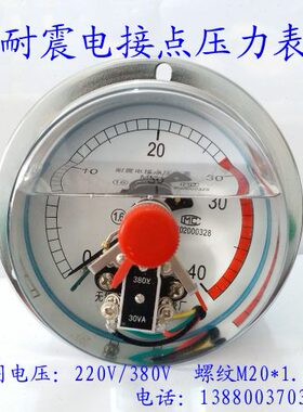 耐震电接点压力表YNXC100ZT磁助式 电压220V/380V螺纹：M20*1.5