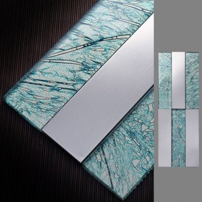 蓝色金属玻璃马赛克瓷砖背景墙玄关餐厅酒吧长条网红艺术装饰墙砖,家装主材,马赛克,淘宝优惠券,粉丝福利购,淘宝优惠卷