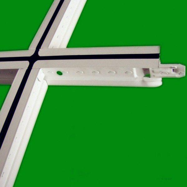 彩色32矿棉板吊顶轻烤漆黑色铝龙骨白色吊顶钢龙骨龙骨