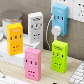扩展转一插座USB宁电源转换插头智能防雷插排转换器多功能无线小