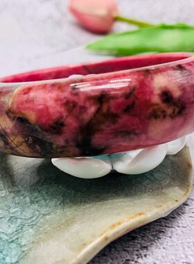 孔雀辉蔷薇饰品天然手镯手链直播水晶海蓝宝石