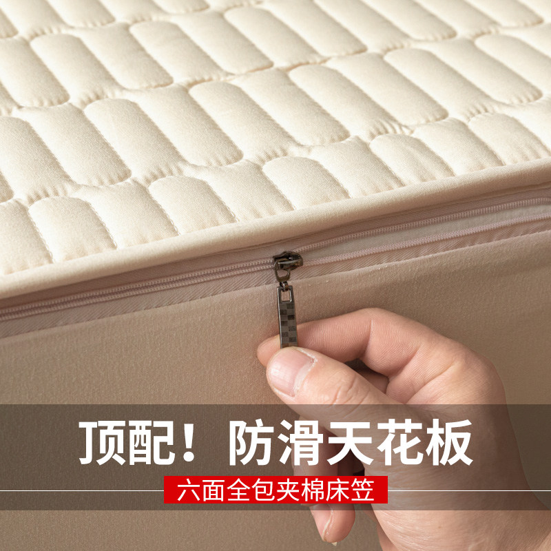 六面全包c拉链床笠罩席梦思床垫保护套防尘罩加厚防滑款2024年新