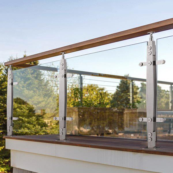 楼梯扶手玻璃不锈钢栏杆立柱别墅室内外家用轻奢简约现代阳台护栏