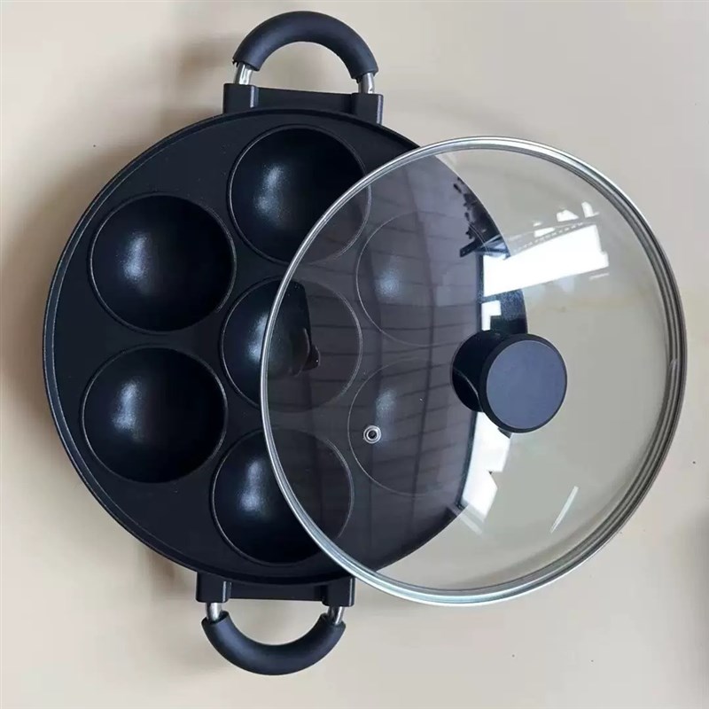 新款章鱼丸子煎蛋锅无r涂层家烤盘不沾锅加深鸡蛋汉堡机铝模具