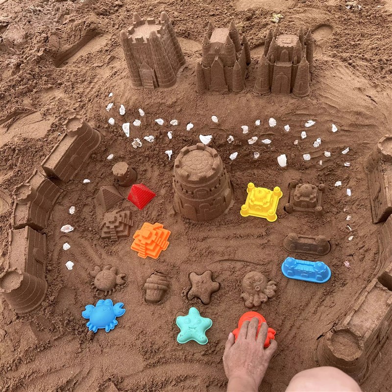 沙滩城堡模具桶海边儿童沙滩玩具幼儿园沙池玩沙挖沙子工具套装S0