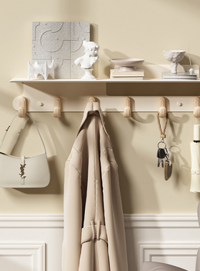 客厅挂衣钩墙上h壁挂入户门玄关衣帽挂钩免打孔试衣间排钩收纳架