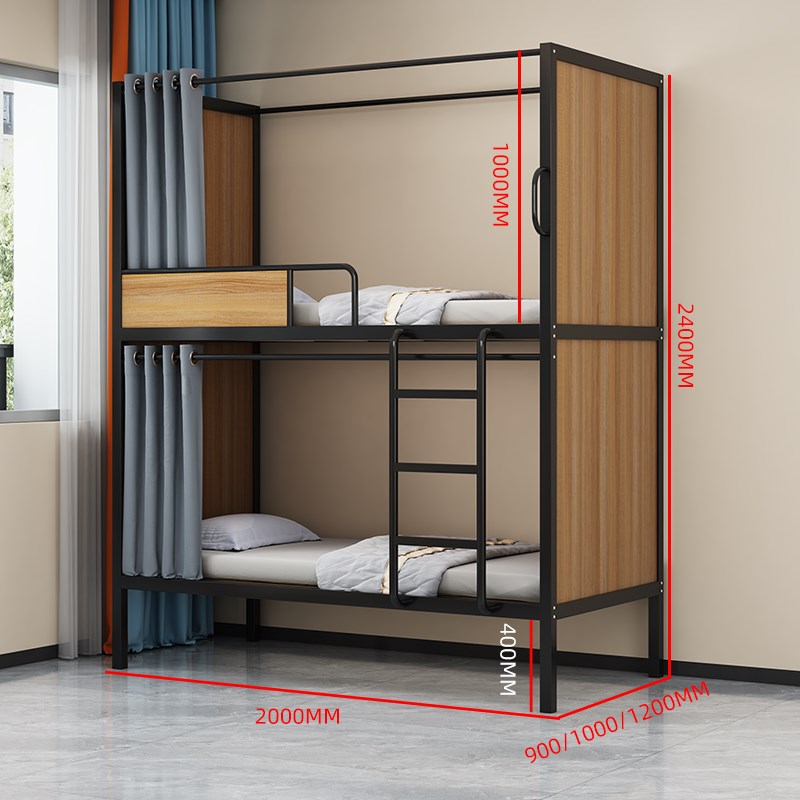 上下铺单人铁架床双层铁艺青旅民宿双人床学生公寓员工宿舍高低床