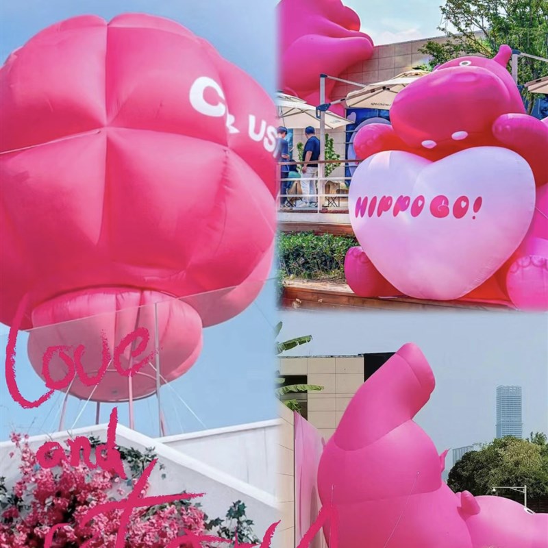 网红充气地标户外大型闭气定位气模游泳圈甜甜圈模型美陈道具