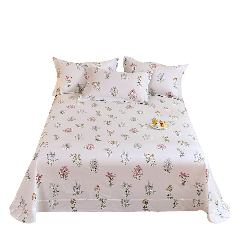 全棉床单单件100纯棉1.5m1.8米双人床1.2宿舍学生被单枕套三件套